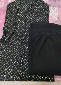 Black Kurta With Palazzo