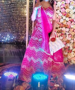 Flared  Cancan Lengha Crop Top Blouse Skirt