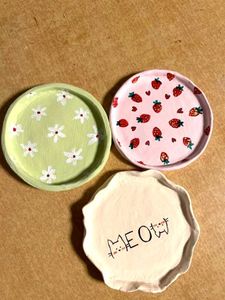 Hand-Painted Trinket Dish Set