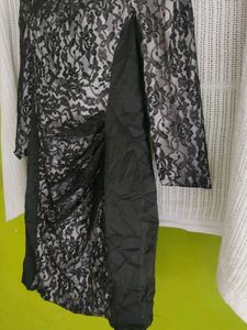 Elegant Black Lace Party Dress