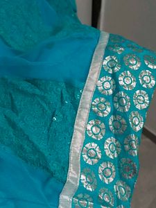 Teal Ethnic Gown