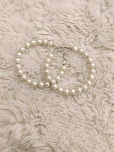 Pearl Hoop Earrings
