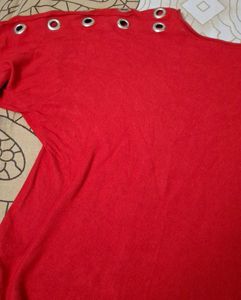 Red Party Wear Sweatshirt