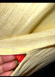 W YELLOW SHIMMER KURTA