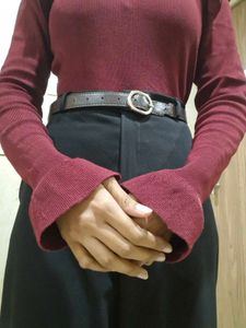 RED H&amp;M FORMAL TOP