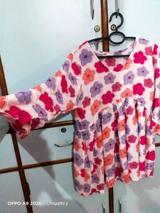 Floral Print Peplum Top