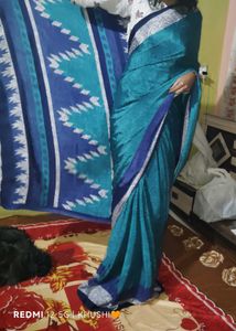 Elegant Blue &amp; Green Saree