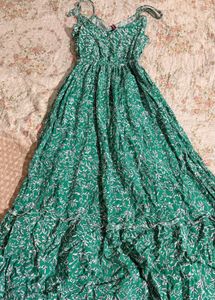 Green Floral Maxi Dress