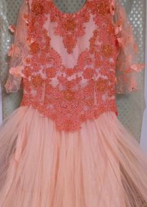 Very Beautiful Pich Colour Long Gown