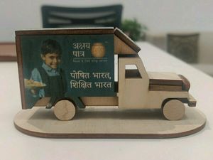 Miniature Wooden Meal Van