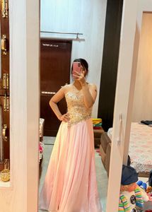 Strapless Embroided Stylish Gown🌸❤️🌼