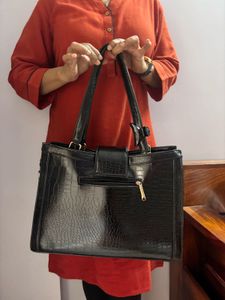 Stylish Black Tote Bag