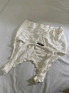 Women White Crop Top