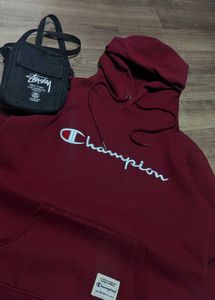 Champion Maroon unisex hoodie