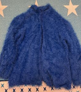 Blue Fuzzy Cardigan