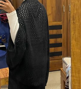 Black Crochet Cardigan SIZE XL