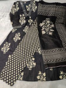 Black Anarkali Dress Set