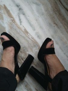 Black Heels - Size 4
