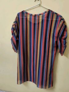 Striped Sheer Top