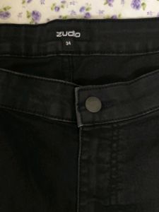 Zudio New Denim Black Shorts