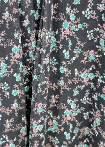 Vintage Floral Print Dress
