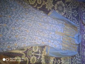 Elegant Blue &amp; Gold Kurta