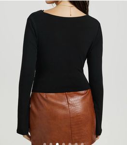 Elegant Black Long Sleeve Top