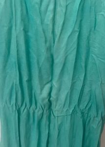Stylish Green Sleeveless Casual Dress