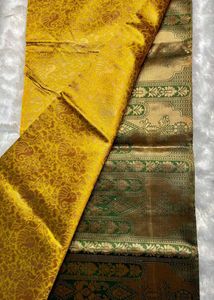 Elegant Yellow banarasi Saree With Running Blouse