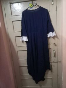 Floral Navy Blue Kurta