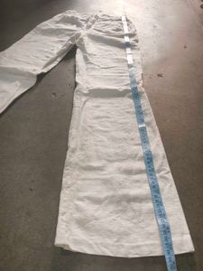 Vintage &#39;White Linen&#39; High-Waist Trousers