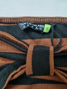 Striped Tie Crop Top