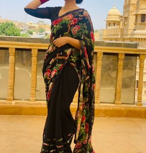 Floral Print Saree