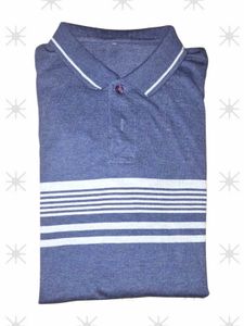 Striped Polo Shirt - Blue