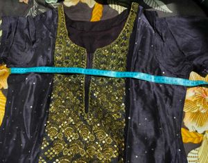 Partywear Kurta Pant Set With Dupatta