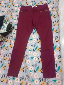 Stylish Zipper jegging &Top