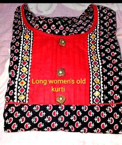 Long women's old kurti in cotton पुरानी कुर्ती कॉट