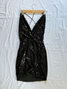 Sparkly Black Mini Dress
