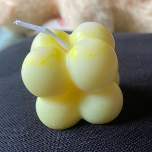 Yellow Bubble Candle