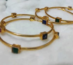 Gold Coated Bangles Women New