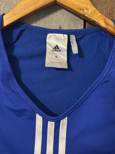 Adidas Blue Striped Tee