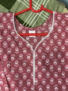 Brand New Carrot Red Color Short Kurti