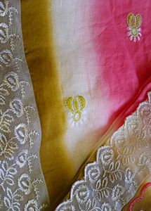 THREE SHADE UNIQUE COTTON SAREE + FREE GIFT