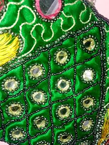 Fancy Pouch with Mirror &amp; Thread Work ✨