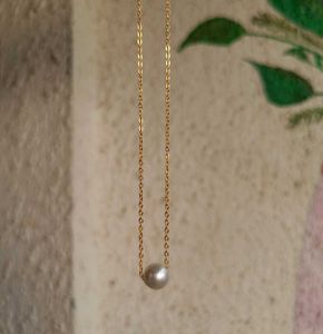 Beautiful Pearl Pendant Gold Necklace💛