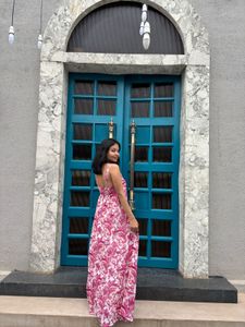 Pink Pattern Maxi Dress