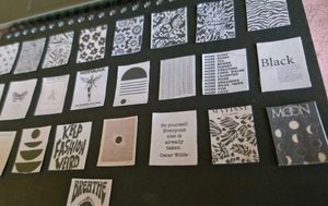 25 PCs Of Black And White Journal Stickers