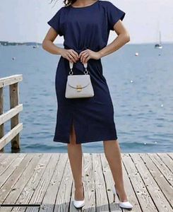 🔥 Shein Navy Slit Dress + FREE Toothpick Pack 🎁