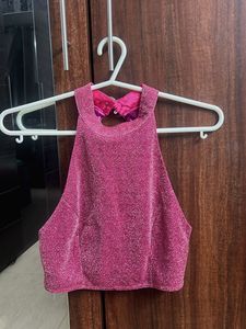 Sparkly Pink Halter Top Barbie Core