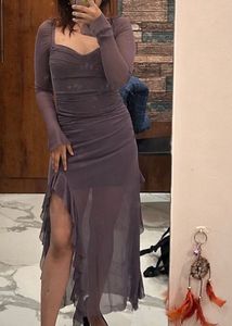 Elegant Purple Bodycon Dress